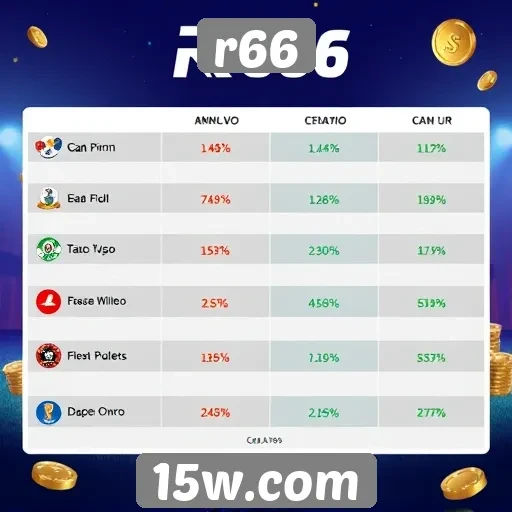 Comparativo entre r66 e outros sites de jogos